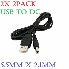(2x) 1M USB to 5.5mm/ 2.1mm