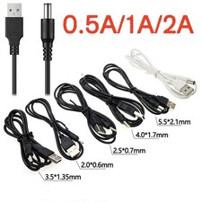 USB DC 5V Jack Charging Cable